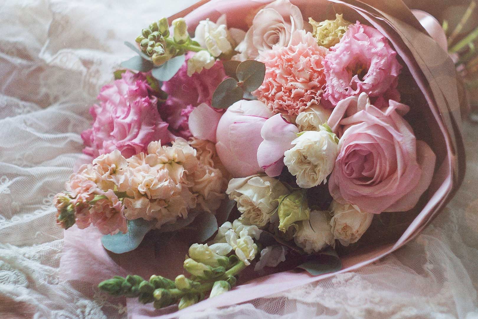 Bouquet de fleurs coupées réalisé par Douce Fleur